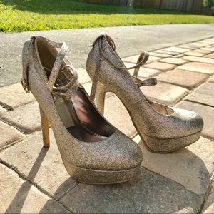 Gold Sparkle Heels